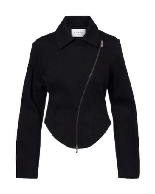 Alaïa Blue Denim Biker Jacket