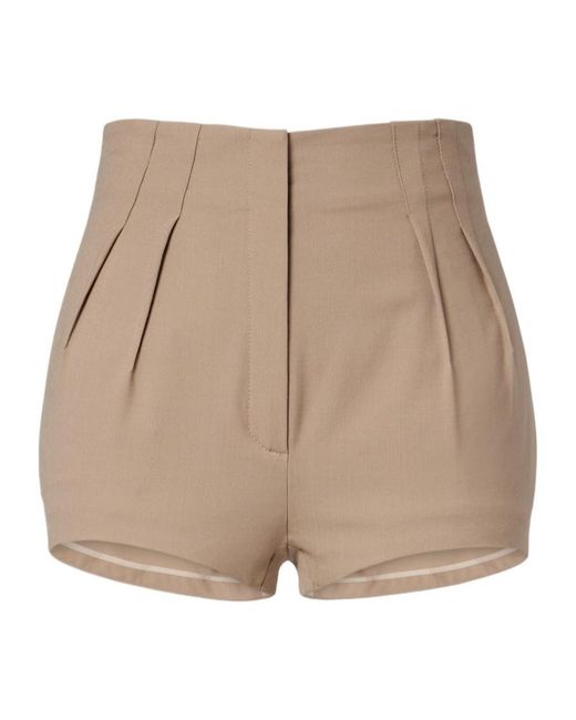 Mugler Natural Pleated Shorts