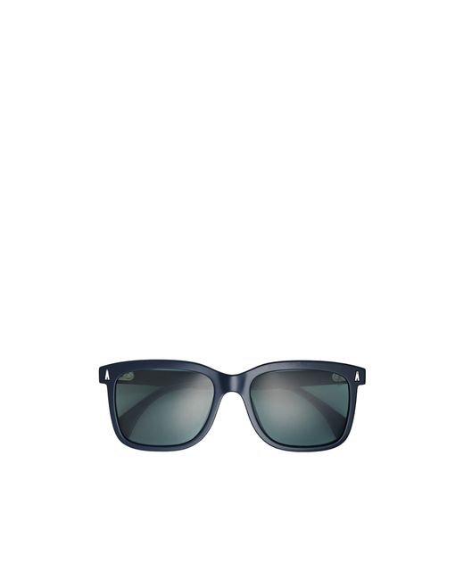 Moncler Blue Valaire Rectangular Sunglasses for men