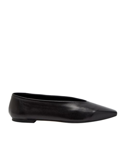 Aeyde Black Betty Leather Ballet Flats
