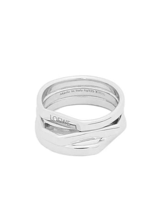 Loewe White Stacked Ring