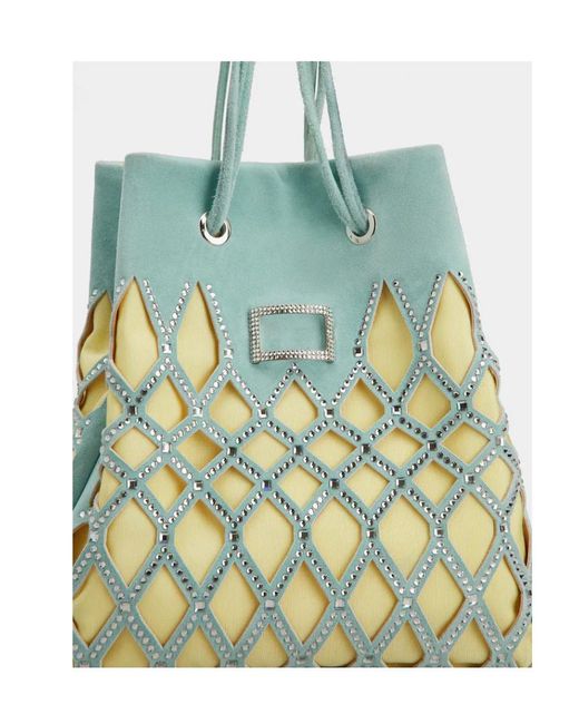 Roger Vivier Blue Mini Viv' Pocket Queeny Bag