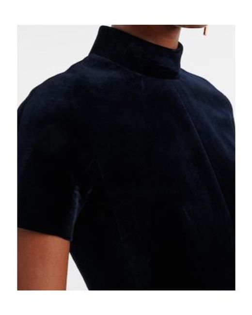 Emilia Wickstead Black Malinda Cotton Velvet Gown