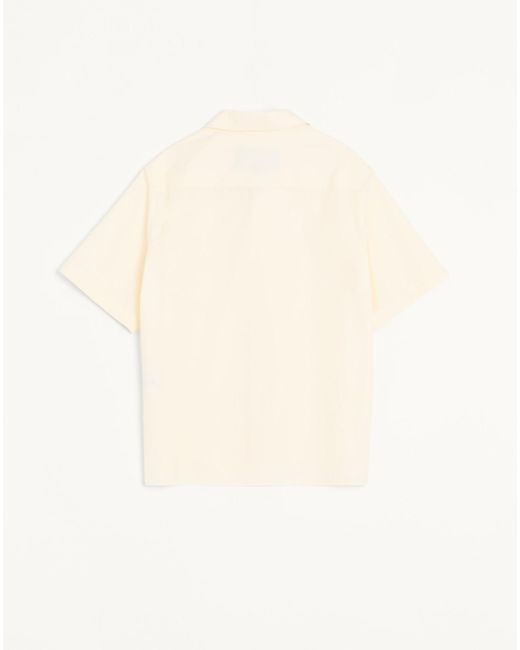 Valentino Natural Collared Short-Sleeved Shirt for men