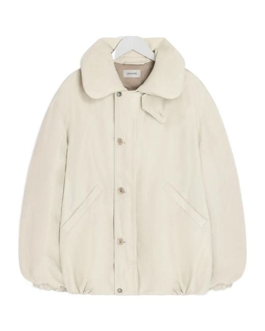 Lemaire Natural Bubble-Collar Puffer Jacket for men