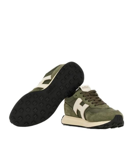Hogan Green H601 Lace-Up Sneakers for men