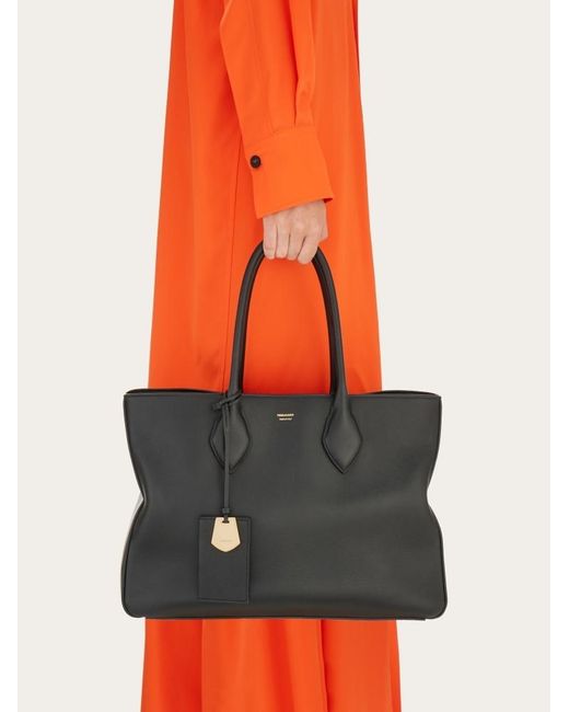 Ferragamo Black Logo Shoulder Bag