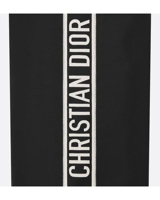 Dior Black Christian Drawstring Straight Leg Pants