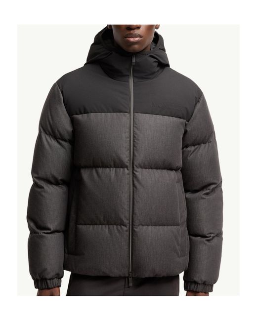 Moncler Black Oulojoki Hooded Mid-Length Down Jacket for men