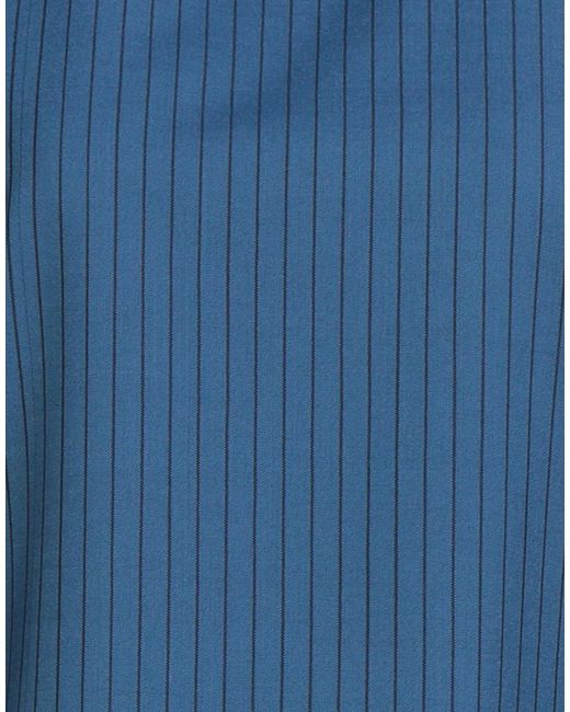 Marni Blue Sleeveless Wool Striped Top