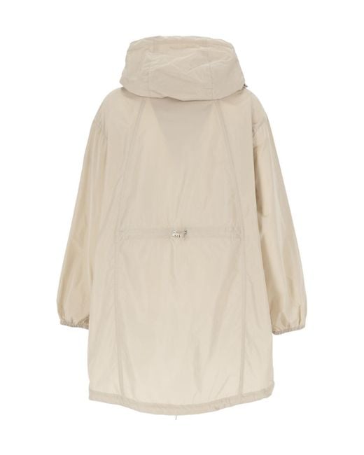 Moncler White Melia Hooded Raincoat
