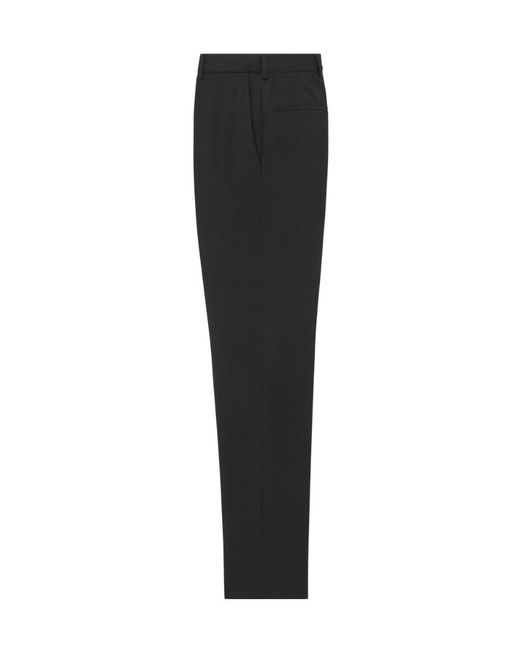 Saint Laurent Black High Waist Slim Fit Pants for men