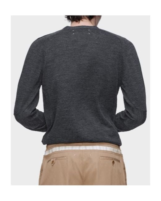Maison Margiela Blue V-Neck Cardigan for men