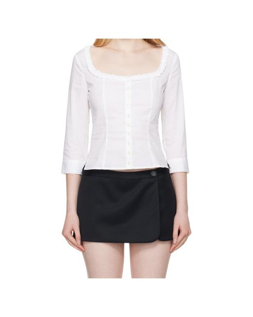 Sandy Liang White Simona Shirt