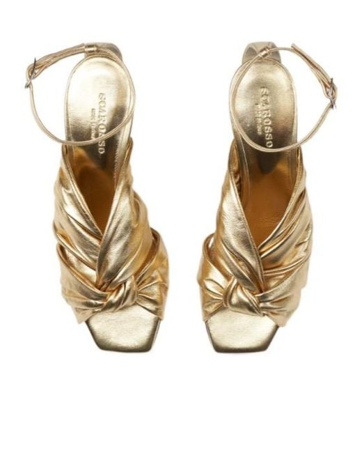 Scarosso Metallic Knot Sandals