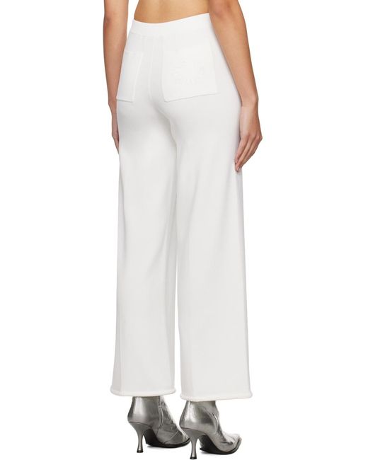 Simon Miller White Wide-Leg Casual Pants