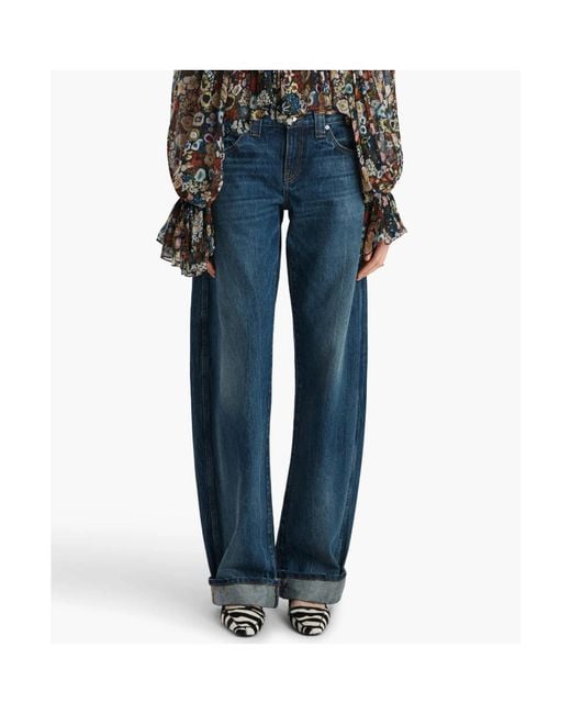 Khaite Blue Karo Straight-Leg Jeans