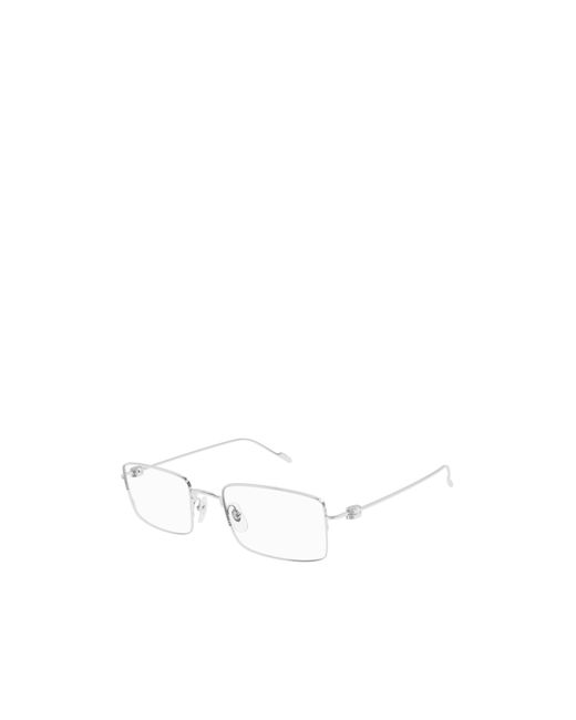 Cartier White Rectangular Frame Glasses