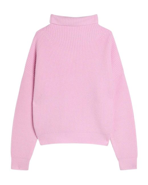 Isabel Marant Pink Brooke Ribbed Wool And Cashmere-Blend Jumper