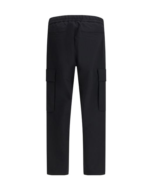 Herno Black Laminar Pleated Cargo Pants for men