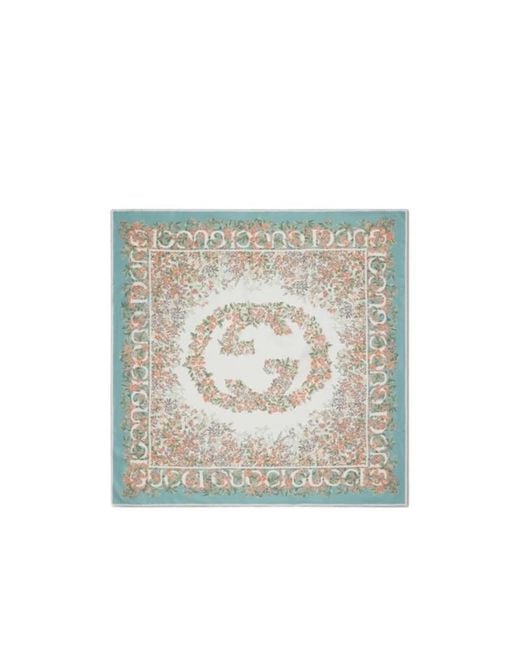 Gucci Multicolor Printed Silk Twill Carré