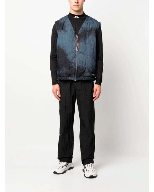 Aries Blue Tie-Dyed Vest for men