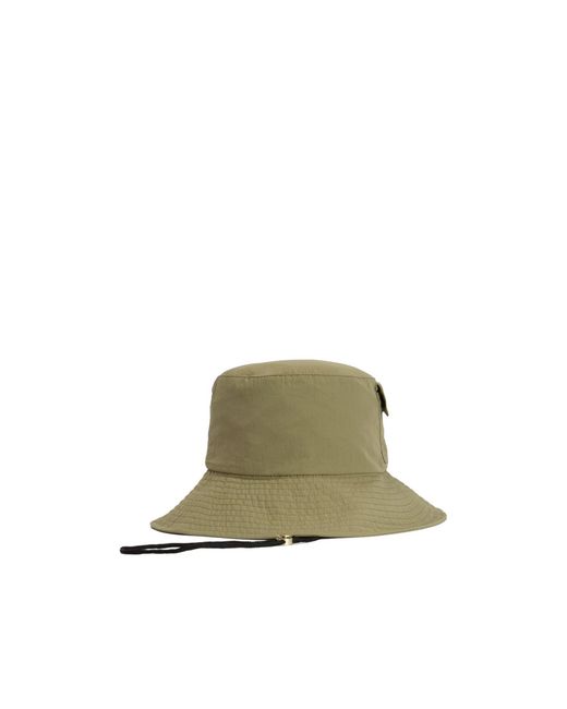 Barbour Green Solid Color Bucket Hat