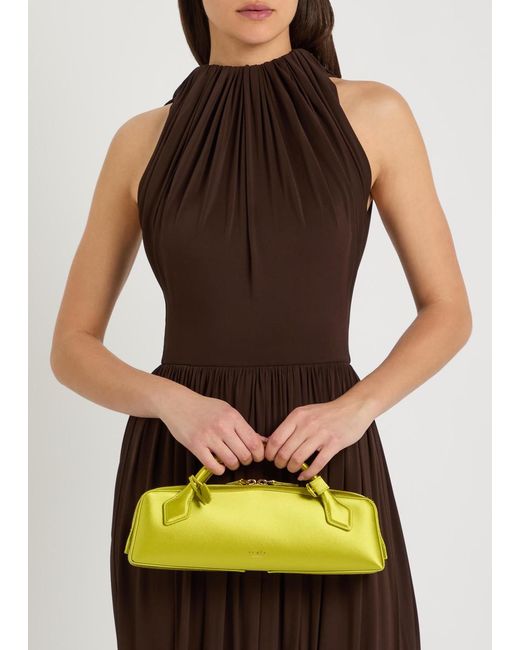 Alaïa Yellow Satin Clutch