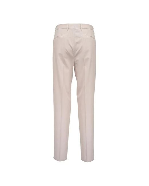Brunello Cucinelli Natural Pleated Trousers for men