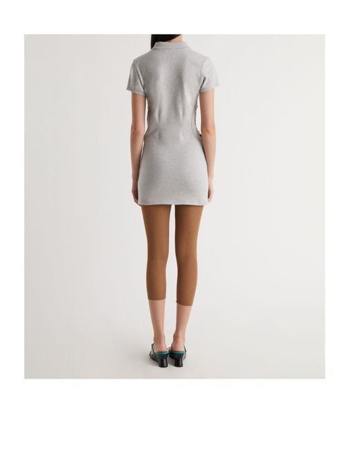 Paloma Wool Gray Susana Cut-Out Button-Up Dress