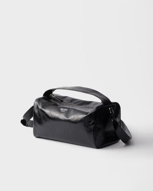 Prada Black Leather Shoulder Bag for men