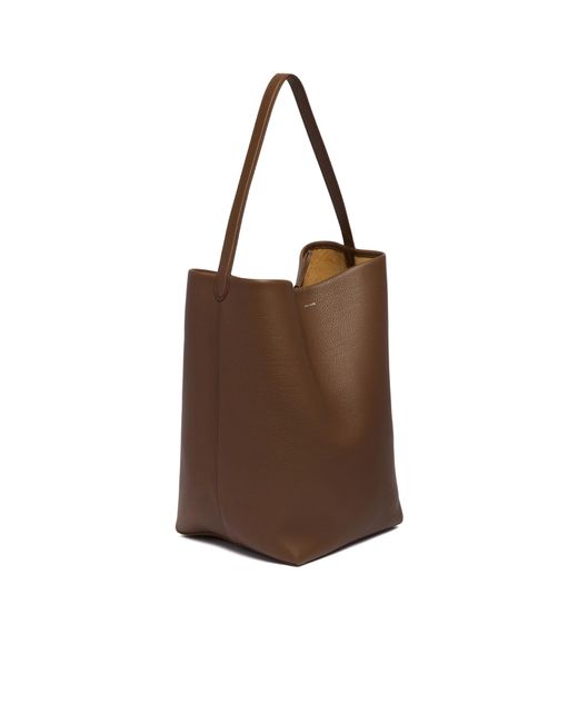 The Row Brown Large N/S Park Shoulder Bag
