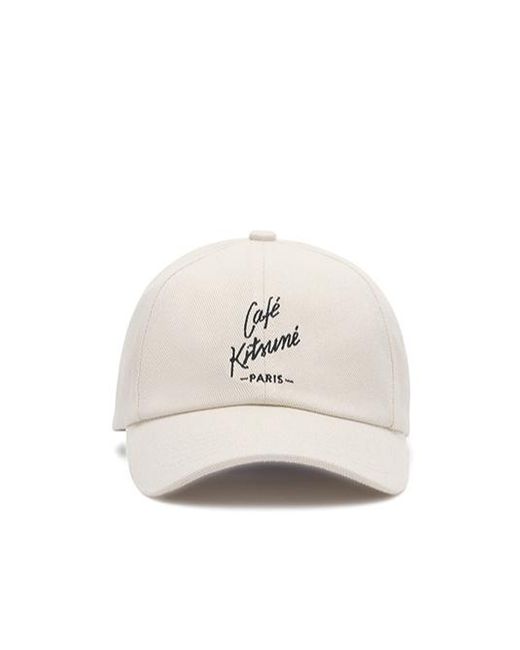 Maison Kitsuné White Cafe Kitsune Cap