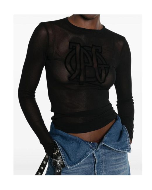 Jean Paul Gaultier Black Long-Sleeved Top