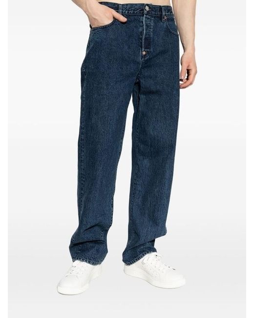 KENZO Blue Signature Japanese Denim Straight Fit Jeans for men