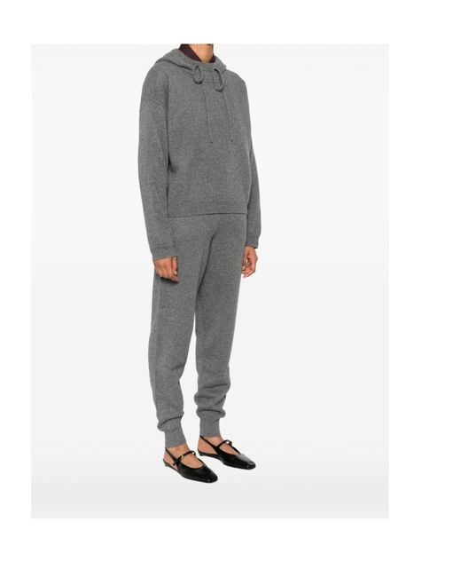 Loulou de Saison Gray Sarla Lds Knitted Hoodie