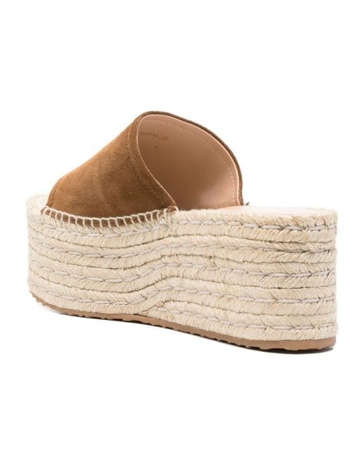 Gianvito Rossi Brown Suede Heeled Espadrilles