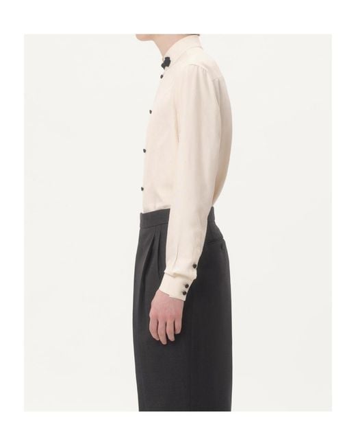 Valentino Natural Button-Up Long-Sleeved Shirt for men