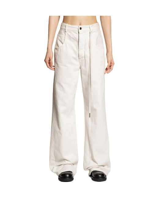 Ann Demeulemeester White Belted Jeans