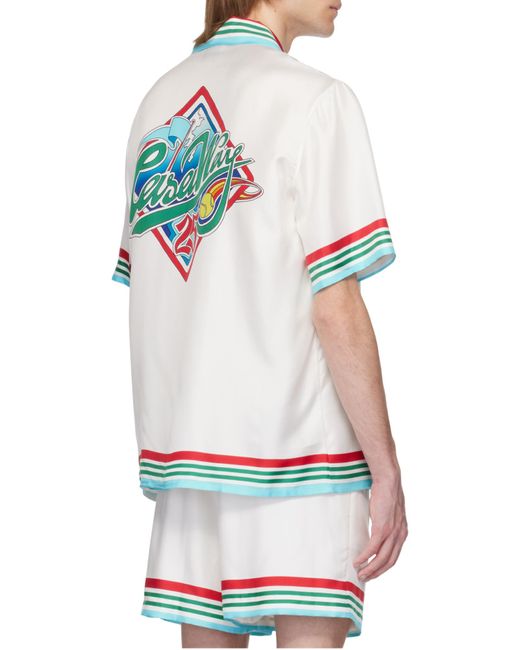 Casablanca White Casa Way Series Button-Down Shirt for men