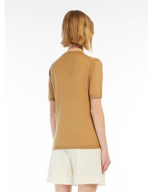 Max Mara Natural Warren Crewneck Knitted Top