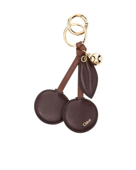 Chloé Multicolor Cherry Pattern Keychain