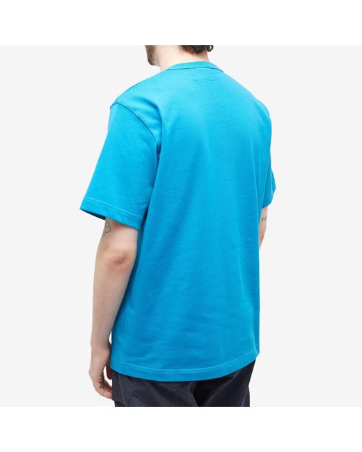 Helmut Lang Blue Photograph-Print Cotton T-Shirt for men