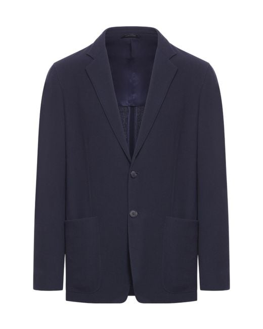 Giorgio Armani Blue Patch Pocket Blazer for men