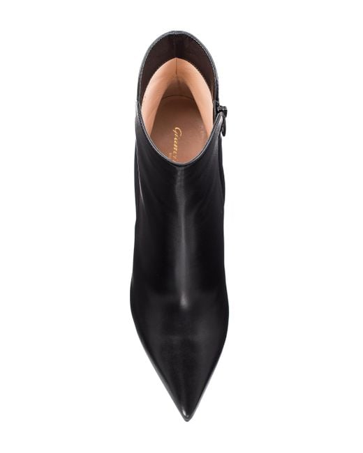 Gianvito Rossi Black Pointed Toe Ankle Boots