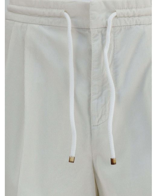 Brunello Cucinelli Gray Corduroy Pants for men