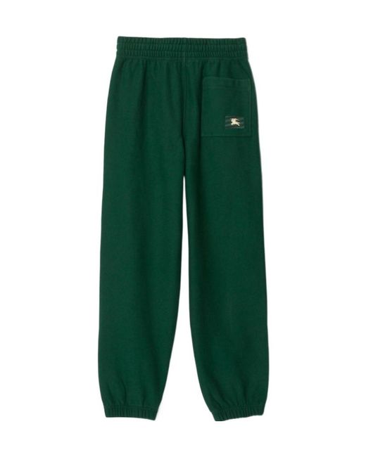 Burberry Green Logo Patch Sweatpants