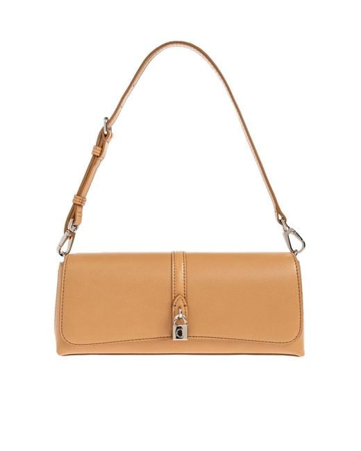Stella McCartney Metallic Ryder Pochette Lock Charm Shoulder Bag