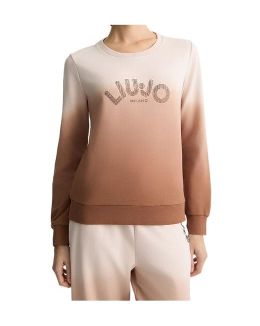 Liu Jo Multicolor Rhinestone-Embellished Sweatshirt