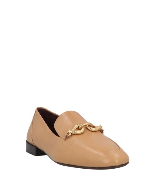 Tory Burch Natural Minimalist Leather Loafers